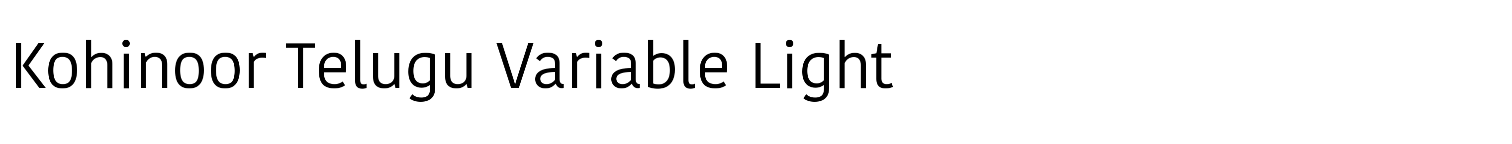 Kohinoor Telugu Variable Light